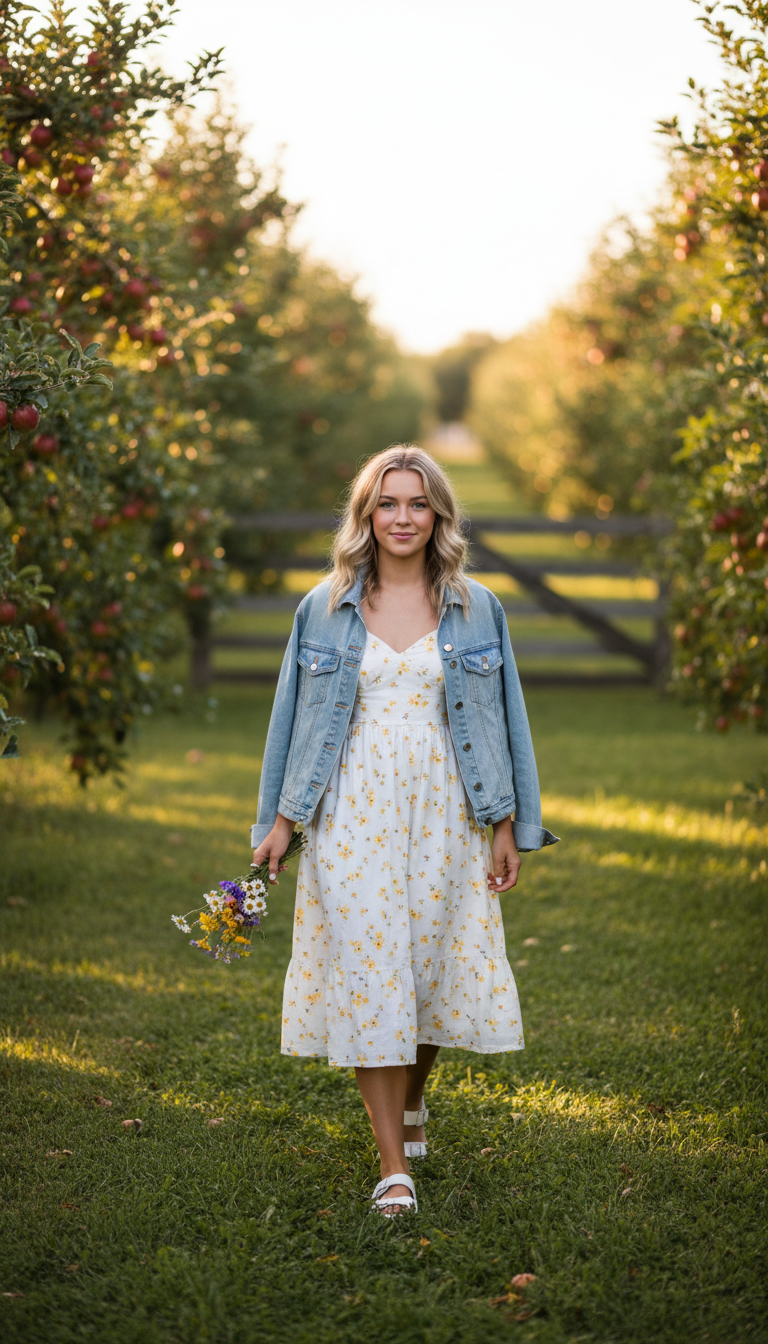 Denim Jacket & Sundress Combo