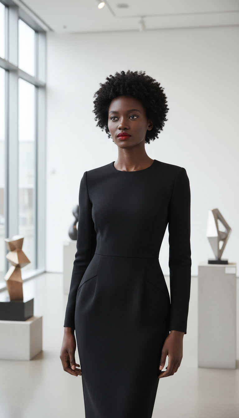 Red Lip & Dark Ensemble