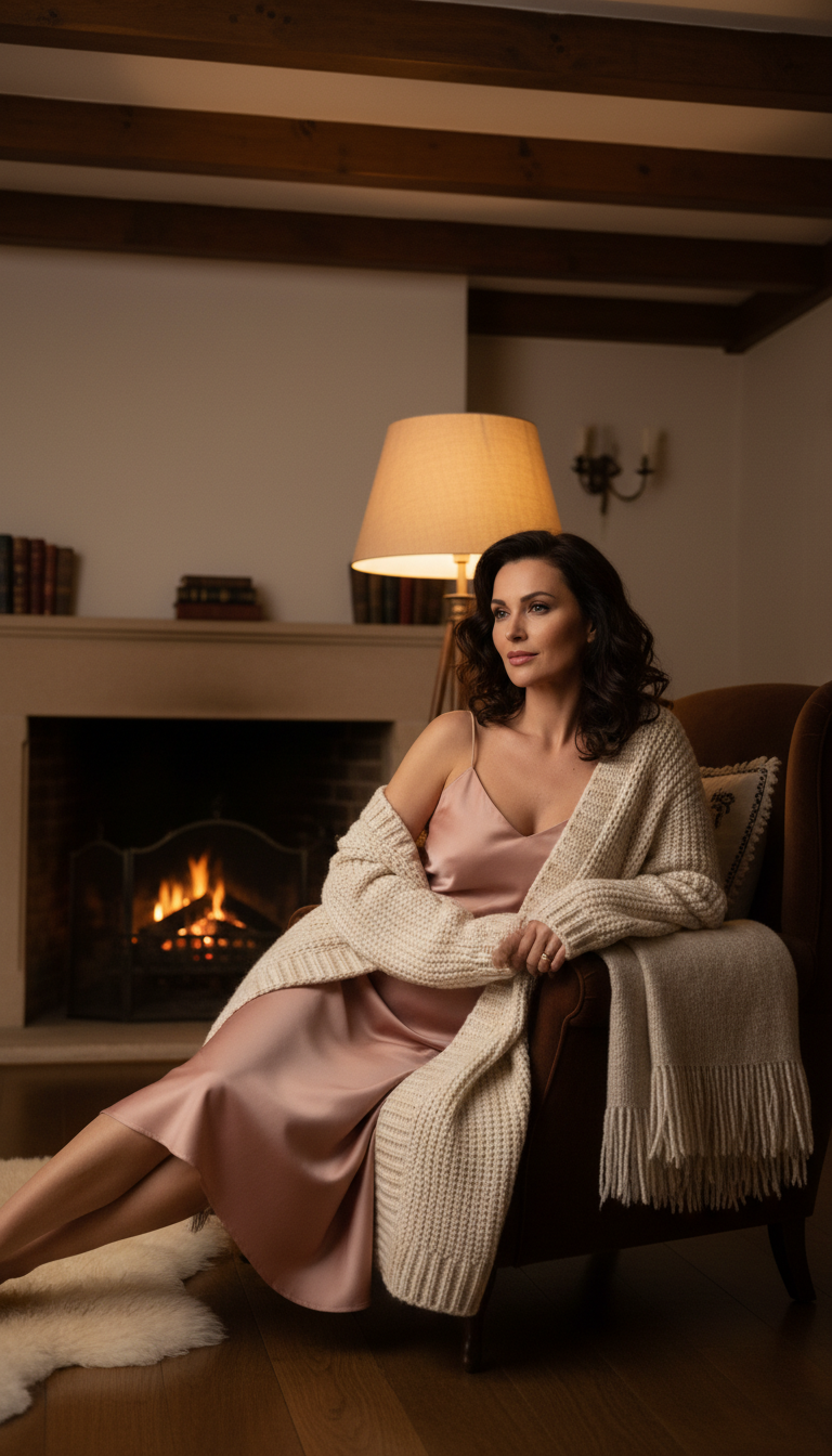 Slip Dress with a Cardigan