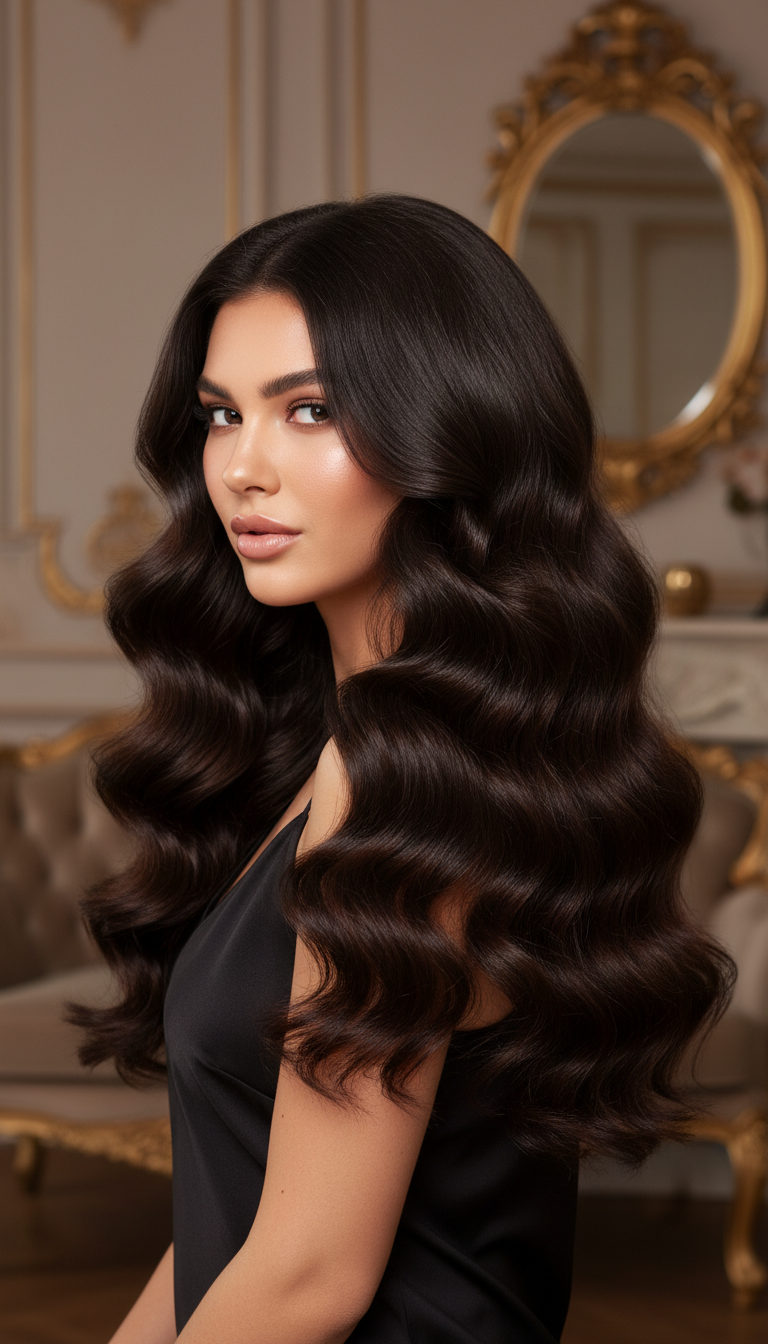 Sleek Hair & Glamorous Waves