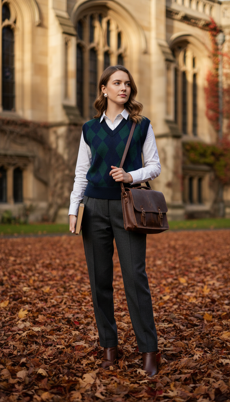 Argyle Vest Layering