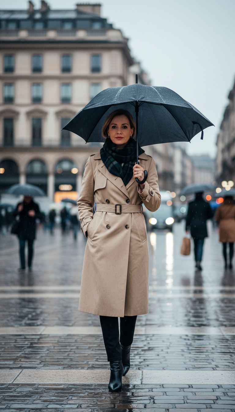 The Trench Coat & Scarf Ensemble