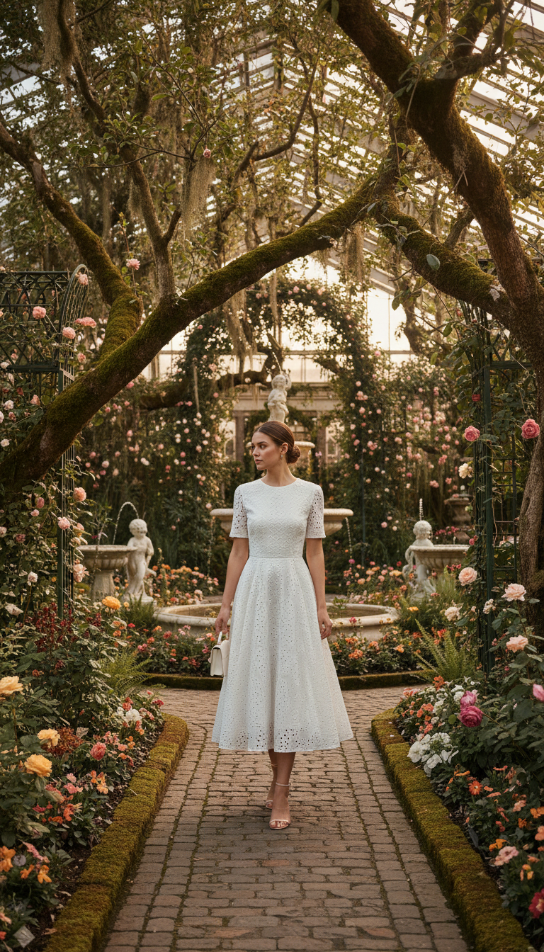 The Elegant Eyelet Dress