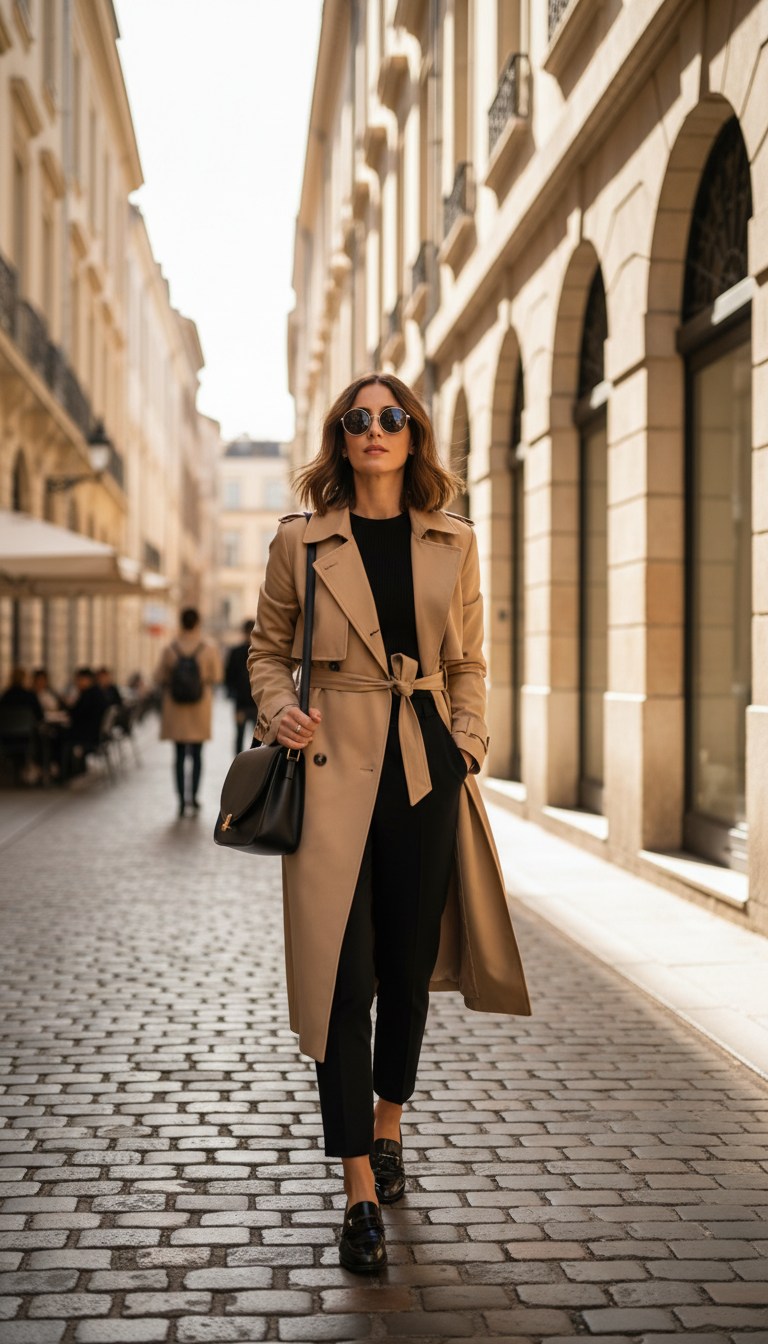 Tailored Trench & Cropped Trousers