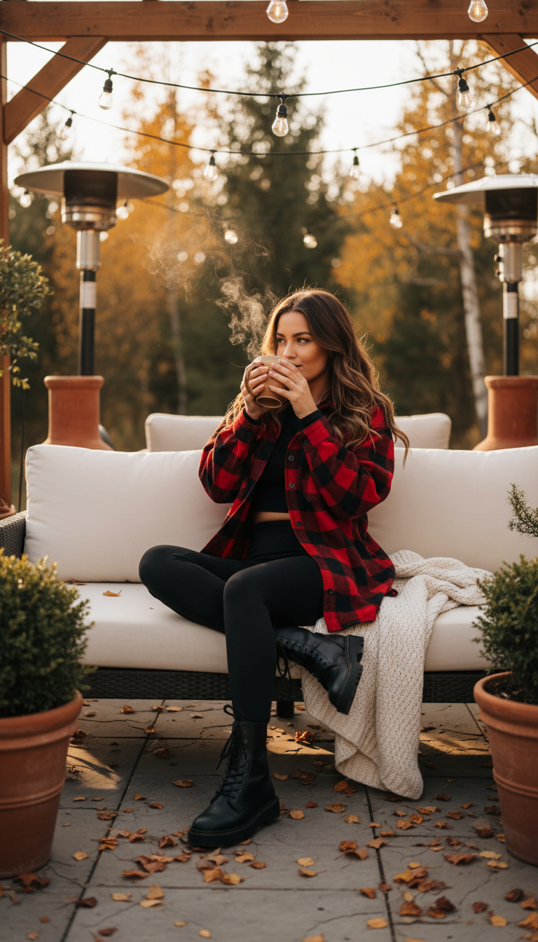 Plaid Shirt & Leggings