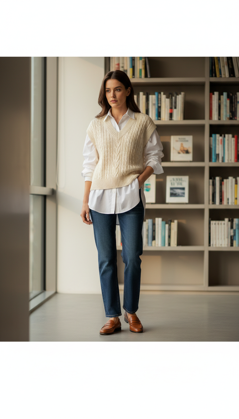 Sweater Vest & Button-Up Shirt