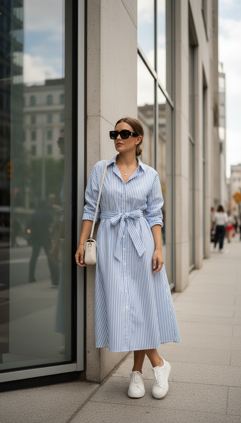 Shirtdress & Sneakers
