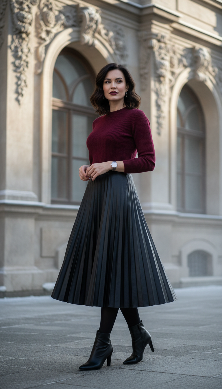 Sophisticated Knit & Midi Skirt