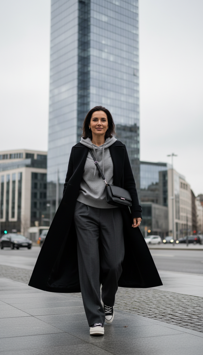 Urban Chic: Coat & Hoodie