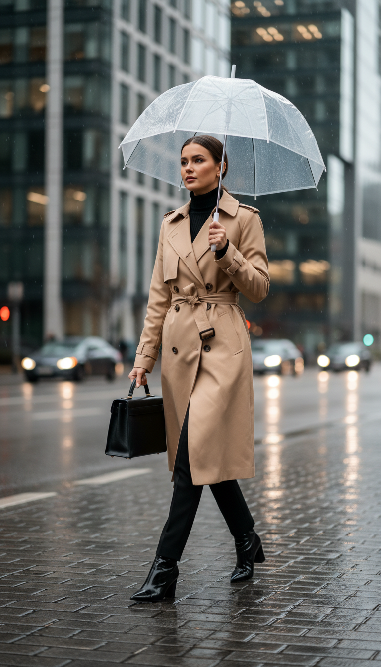 The Elegant Trench Coat Ensemble
