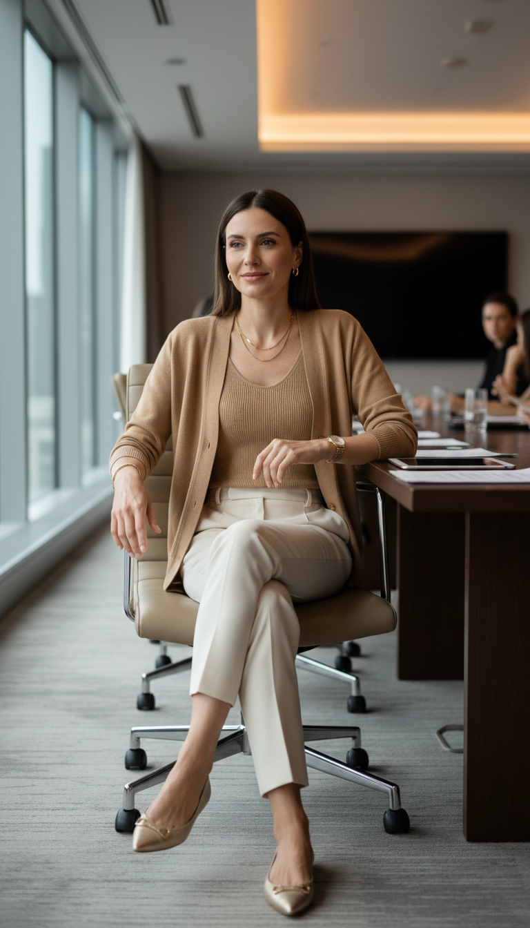 Cardigan Set with Trousers