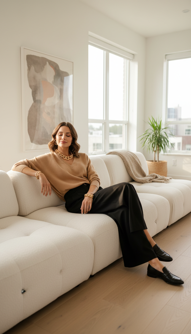 Cashmere Comfort & Chain Detail