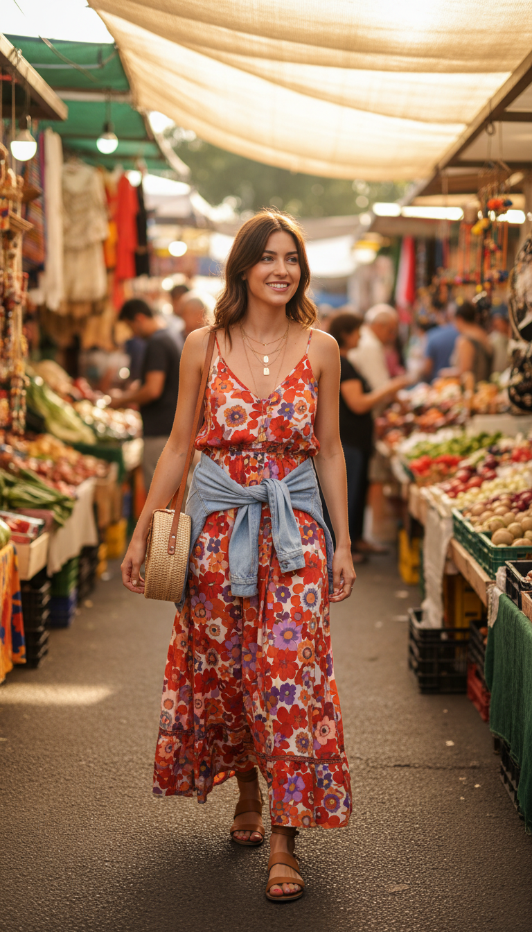 Boho Breeze: Maxi Dress Layers