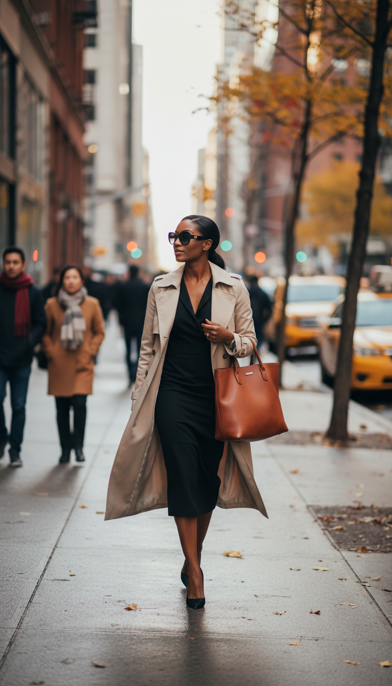 Trench Coat Layered Look