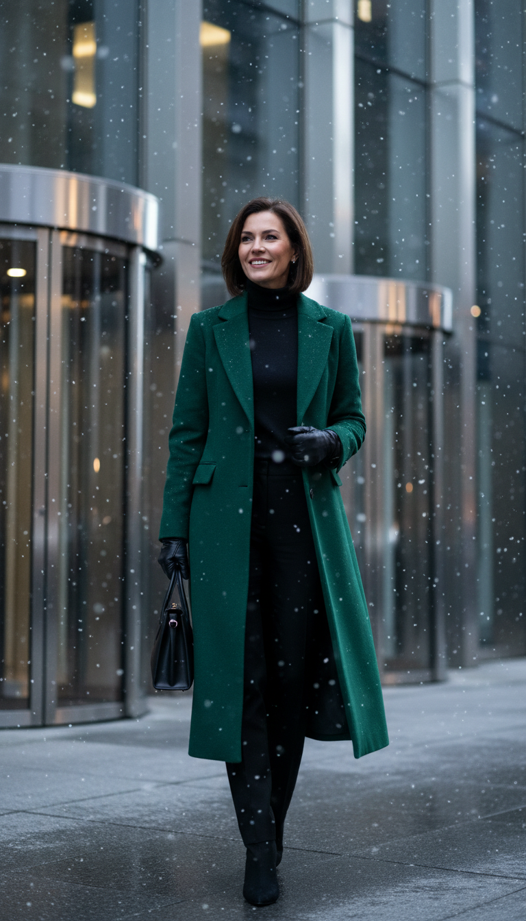 Statement Coat over a Simple Base