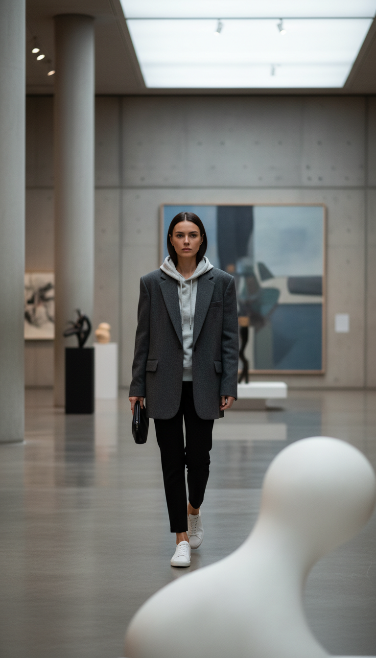 Oversized Blazer & Hoodie Fusion