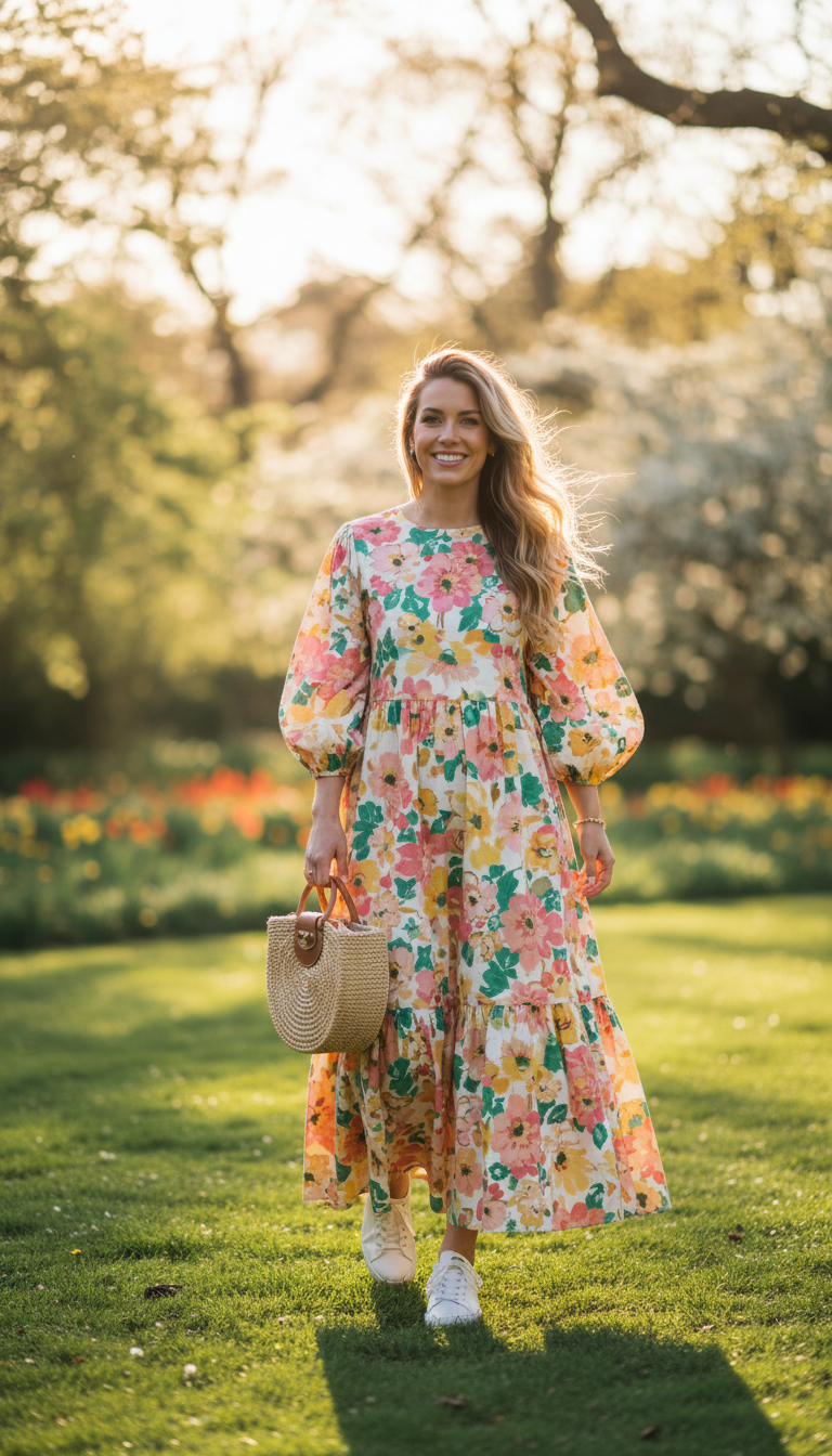 Maxi Dress & Sneakers