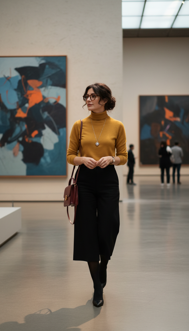 Turtleneck & Chic Culottes