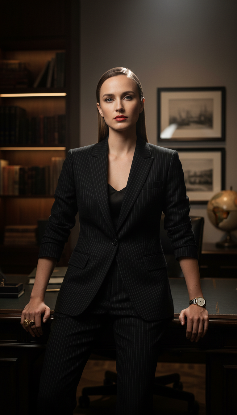Pinstripe Power Suit