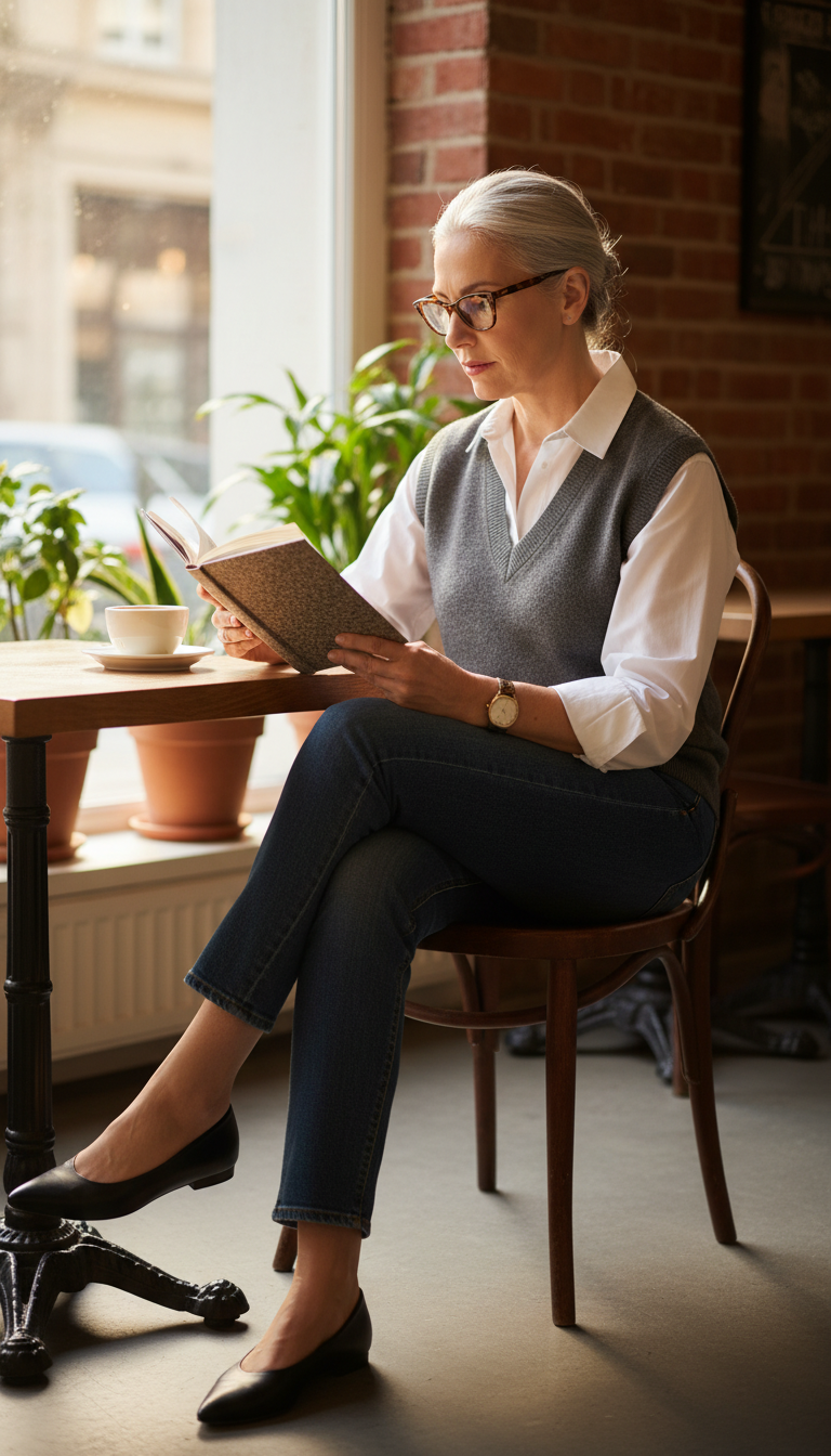 Vest & Button-Down Shirt